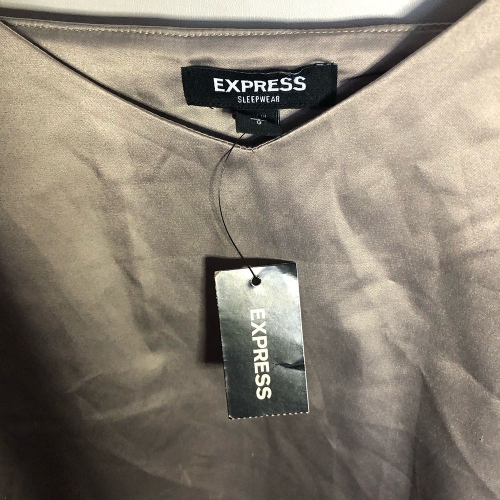 Express Silver Sleepwear Silky Top - Picture 4 of 5